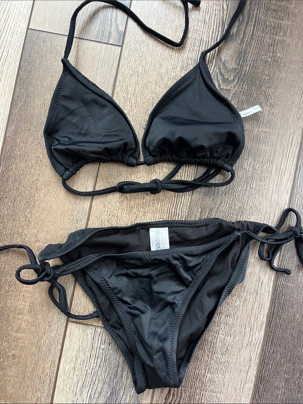 Black Triangle String Bikini